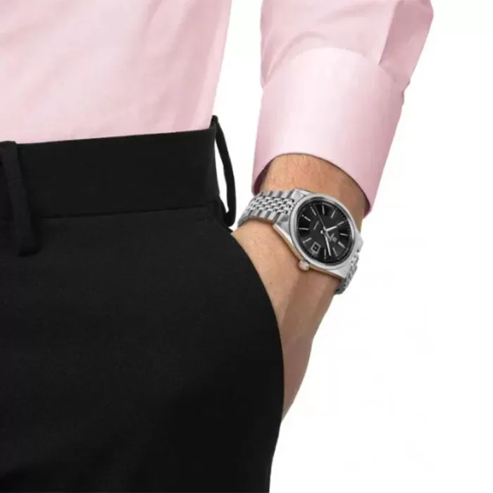 ΡΟΛΟΙ TISSOT  T1574071105100 TISSOT Heritage Visodate Powermatic 80 Silver Stainless Steel Bracelet