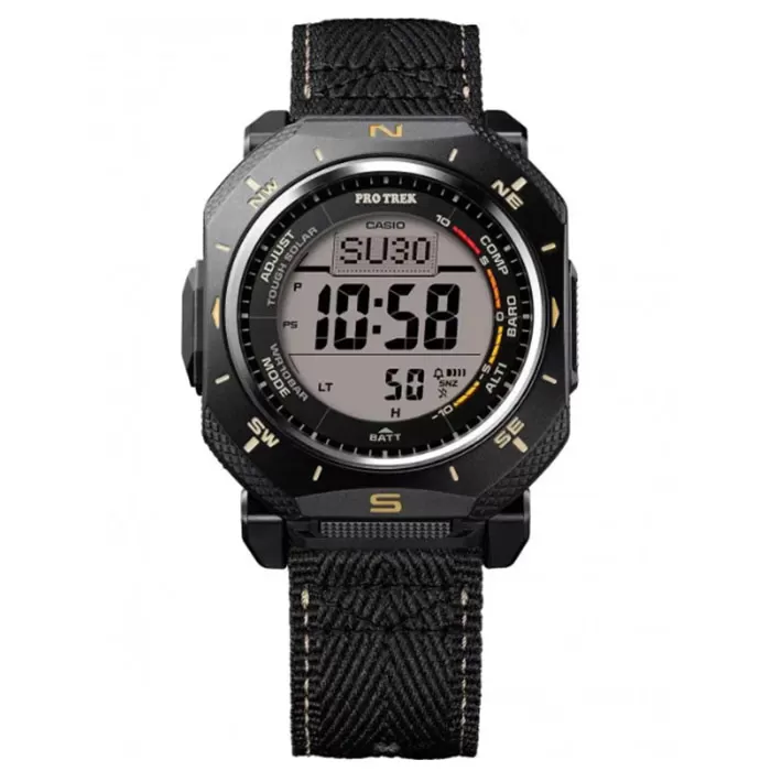 ΡΟΛΟΙ CASIO  PRG-69B-1ER CASIO Protrek Solar Black Synthetic Strap