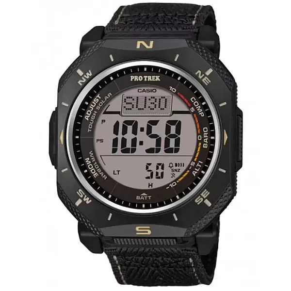 ΡΟΛΟΙ CASIO  PRG-69B-1ER CASIO Protrek Solar Black Synthetic Strap