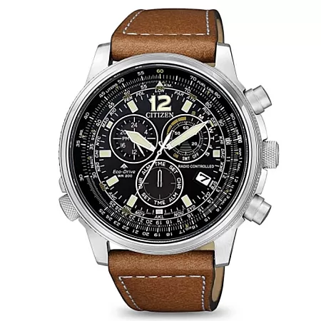 ΡΟΛΟΙ CITIZEN  CB5860-27E CITIZEN Promaster Eco-drive Chronograph Brown Leather Strap