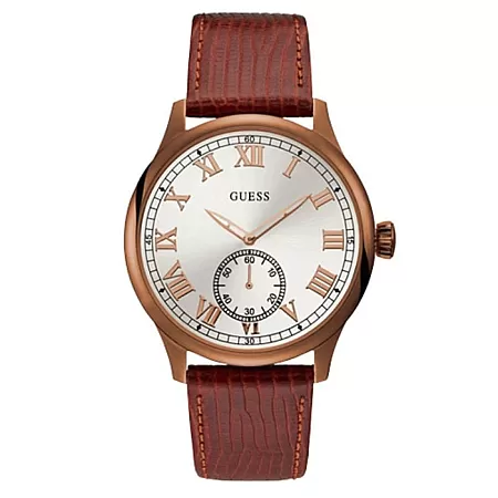 ΡΟΛΟΙ GUESS  W1075G3 GUESS Mens Brown Leather Strap