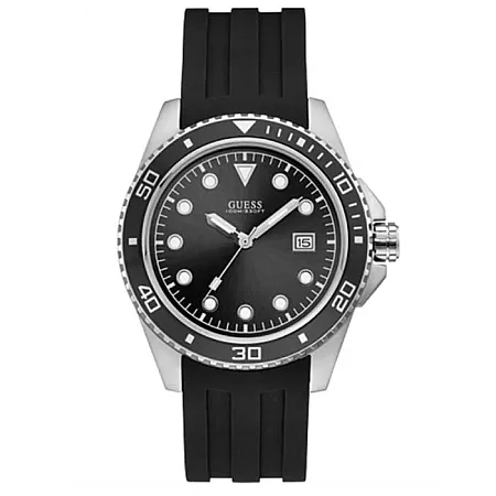 ΡΟΛΟΙ GUESS  W1109G1 GUESS Mens Black Silicone Strap
