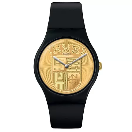 ΡΟΛΟΙ SWATCH SUOB170 SWATCH Knightliness Super Sir Black Silicone Strap