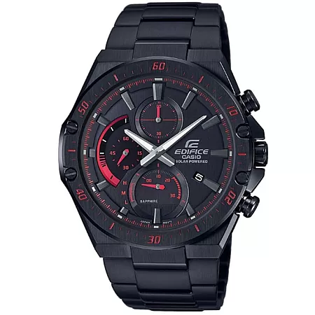 ΡΟΛΟΙ CASIO EFS-S560DC-1AVUEF CASIO Edifice Solar Chronograph Black Stainless Steel Bracelet
