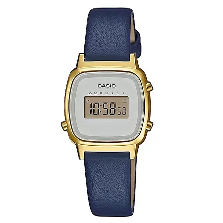ΡΟΛΟΙ CASIO LA-670WEFL-2EF CASIO Collection Vintage Gold case with Blue Leather Strap