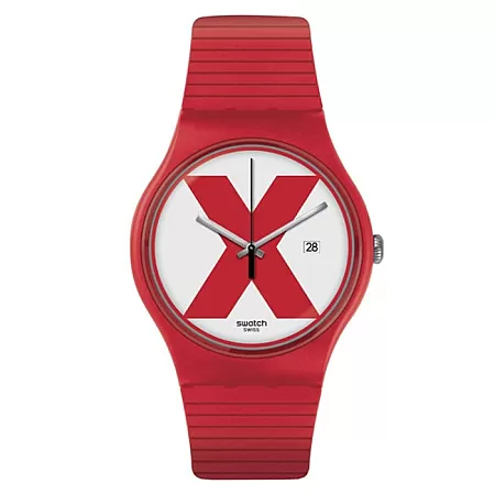 ΡΟΛΟΙ SWATCH   SUOR400 SWATCH XX-Rated Red Silicone Strap