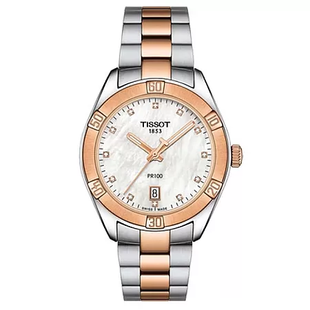 ΡΟΛΟΙ TISSOT T1019102211600  TISSOT PR100  Sport Lady TwoTone Stainless Steel Bracelet