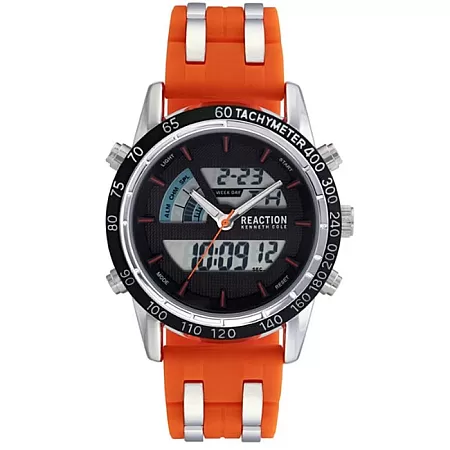 Ρολόι REACTION KENNETH COLE RK50973004 REACTION KENNETH COLE Ana-Digi Chronograph Two Tone Silicone Strap