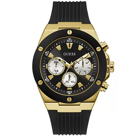 ΡΟΛΟΙ GUESS GW0057G1 GUESS Mens Black Rubber Strap