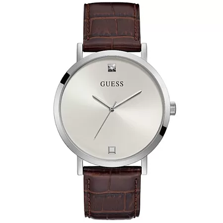 ΡΟΛΟΙ GUESS GW0009G3 GUESS Crystals Brown Leather Strap