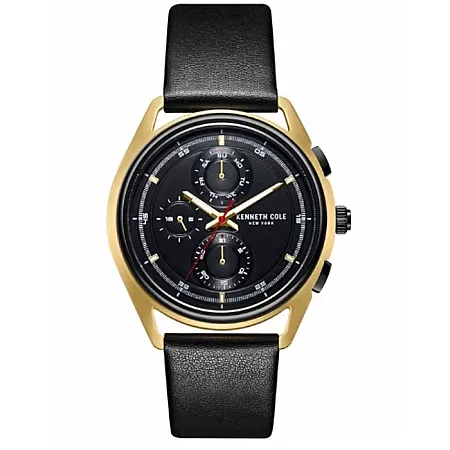 Ρολόι KENNETH COLE KC51028002 KENNETH COLE Gents Black Leather Strap