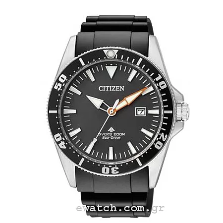 ΡΟΛΟΙ CITIZEN BN0100-42E CITIZEN Eco-Drive Divers Black Rubber Strap