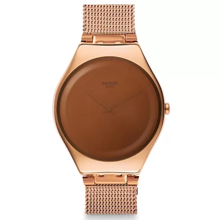 ΡΟΛΟΙ SWATCH SYXG107M  SWATCH Skin Irony Oh miroir, dis-moi qui est la plus belle? Rose Gold Stainless Steel Bracelet