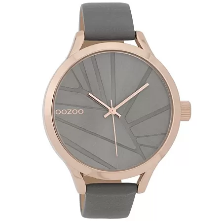 ΡΟΛΟΙ OOZOO C9683 OOZOO Timepieces Grey Leather Strap