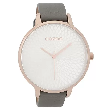 ΡΟΛΟΙ OOZOO C9726 OOZOO Timepieces Grey Leather Strap
