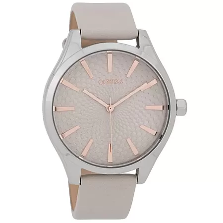 ΡΟΛΟΙ OOZOO C9685 OOZOO Timepieces Grey Leather Strap