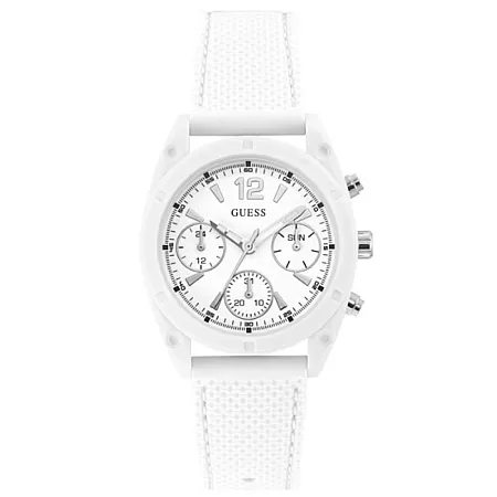 ΡΟΛΟΙ GUESS  W1296L1 GUESS Ladies Chronograph White Rubber Strap