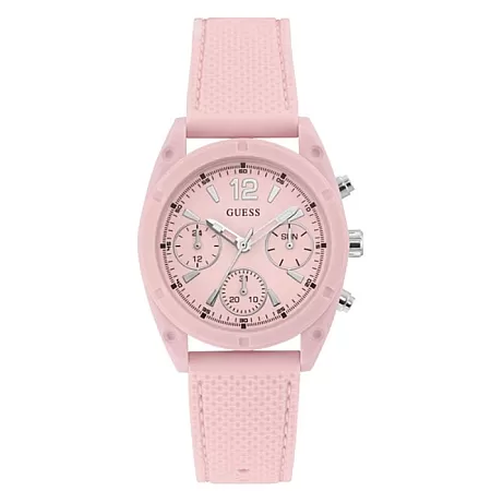 ΡΟΛΟΙ GUESS  W1296L4 GUESS Ladies Chronograph Pink Rubber Strap