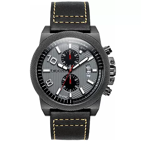 ΡΟΛΟΙ BREEZE 110852.4 BREEZE Renegade Dual Time Black Leather Strap