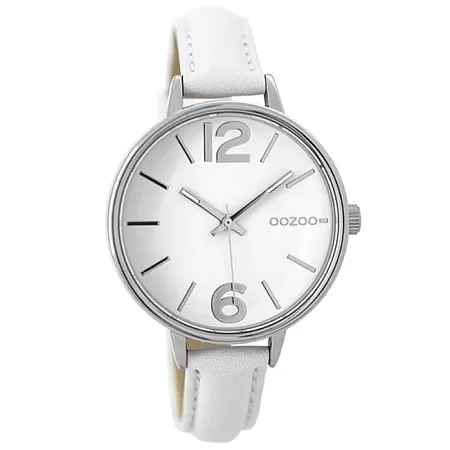 ΡΟΛΟΙ OOZOO C9480 OOZOO Timepieces White Leather Strap
