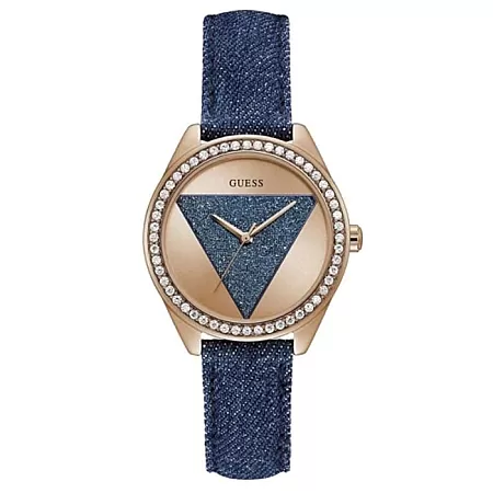 ΡΟΛΟΙ GUESS  W0884L7 GUESS Ladies Crystals Blue Fabric Strap