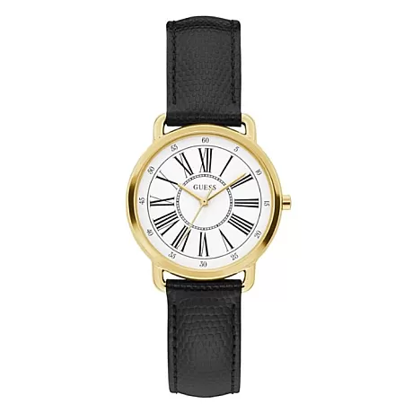 ΡΟΛΟΙ GUESS  W1285L2 GUESS Ladies Black Leather Strap