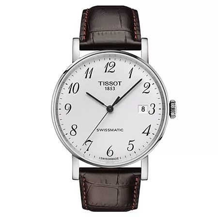 ΡΟΛΟΙ TISSOT T1094071603200 TISSOT T-Classic Everytime Swissmatic Brown Leather Strap