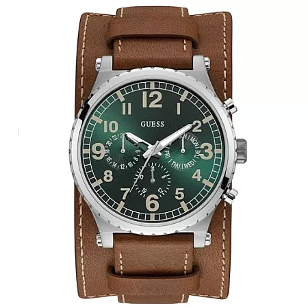 ΡΟΛΟΙ GUESS W1162G1 GUESS Mens Brown Leather Strap