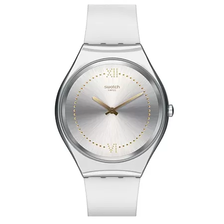 ΡΟΛΟΙ SWATCH   SYXS108  SWATCH Skindoree White Silicone Strap