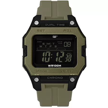 ΡΟΛΟΙ CATERPILLAR OF19729142 CATERPILLAR Ana-Digitized Chronograph Khaki Rubber Strap