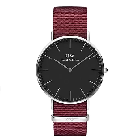 ΡΟΛΟΙ DANIEL WELLINGTON DW00100270 DANIEL WELLINGTON Roselyn Bordeaux Fabric Strap 40mm
