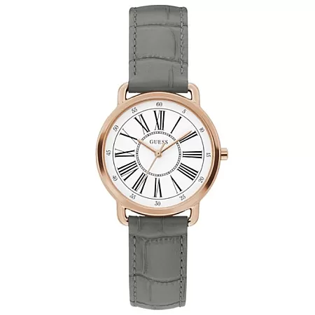 ΡΟΛΟΙ GUESS  W1285L3 GUESS Ladies Grey Leather Strap