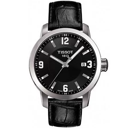 ΡΟΛΟΙ  TISSOT  T0554101605700 TISSOT  Black Leather Strap