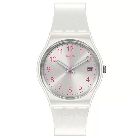 ΡΟΛΟΙ SWATCH GW411 SWATCH Pearlazing White Silicone Strap