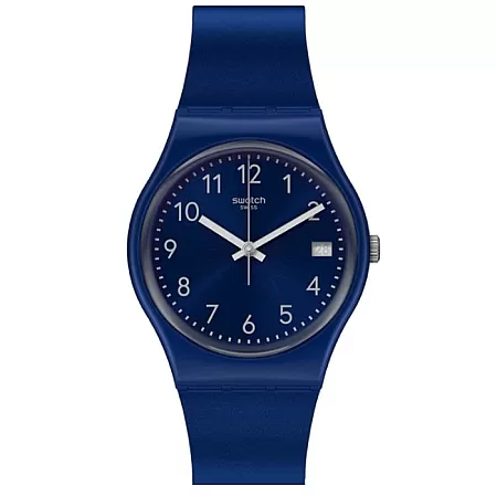 ΡΟΛΟΙ SWATCH GN416 SWATCH Silver in Blue Silicone Strap