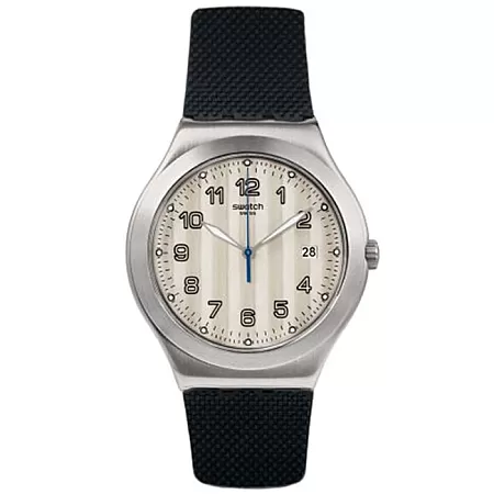 ΡΟΛΟΙ SWATCH  YWS437 SWATCH Cotes Silver Black Rubber Strap