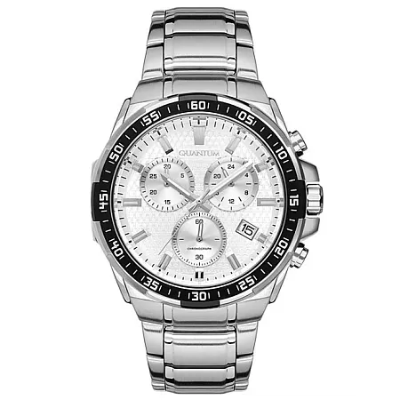 ΡΟΛΟΙ QUANTUM  ADG724.330 QUANTUM Adrenaline Chronograph Silver Stainless Steel Bracelet