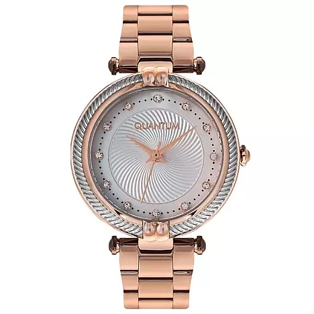ΡΟΛΟΙ QUANTUM   IML699.520 QUANTUM Impulse Crystals Rose Gold Stainless Steel Bracelet