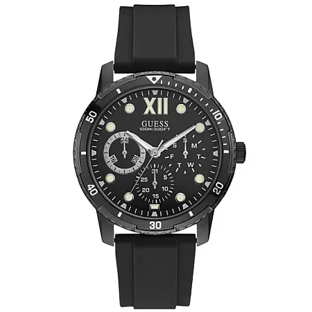 ΡΟΛΟΙ GUESS  W1174G2 GUESS Mens Black Silicone Strap