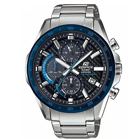 ΡΟΛΟΙ  CASIO EFS-S540DB-1BUEF CASIO Edifice Solar Chronograph Silver Stainless Steel Bracelet