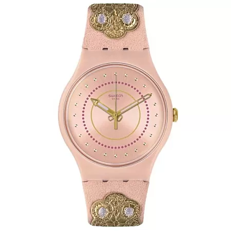 ΡΟΛΟΙ SWATCH  SUOP108 SWATCH Embroidery Two Tone Combined Materials Strap