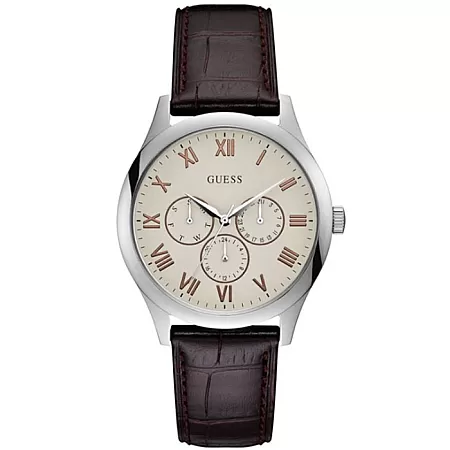 ΡΟΛΟΙ GUESS  W1130G2  GUESS Mens Brown Leather Strap