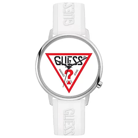 ΡΟΛΟΙ GUESS  V1003M2 GUESS Ladies White Silicone Strap