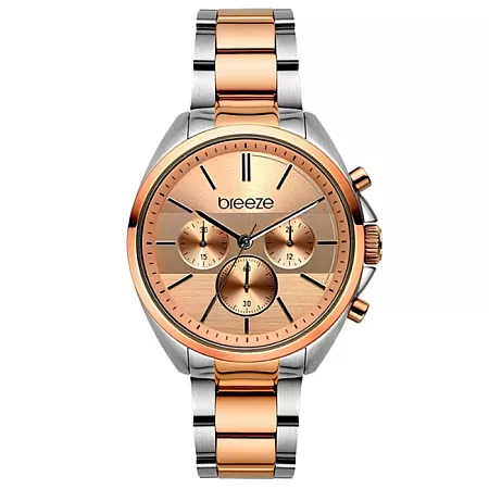 ΡΟΛΟΙ BREEZE  712031.4 BREEZE GlowRaider Chronograph Two Tone Stainless Steel Bracelet