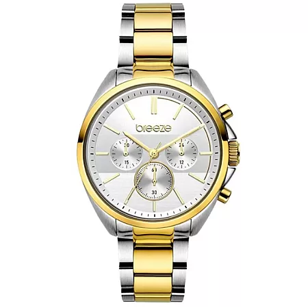 ΡΟΛΟΙ BREEZE  712031.2 BREEZE GlowRaider Chronograph Two Tone Stainless Steel Bracelet