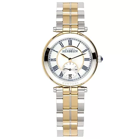 ΡΟΛΟΙ MICHEL HERBELIN  MH18384-BTR29 MICHEL HERBELIN Newport Classic Two Tone Stainless Steel Bracelet
