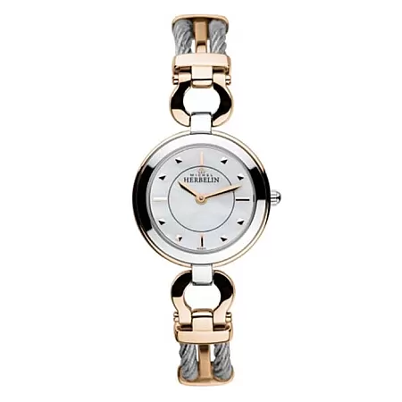 ΡΟΛΟΙ MICHEL HERBELIN  MH17425/BTR19 MICHEL HERBELIN Cables Two Tone Stainless Steel Bracelet