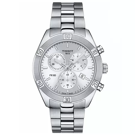 ΡΟΛΟΙ TISSOT T1019171103100 TISSOT T-Sport PR 100 Chronograph Silver Stainless Steel Bracelet
