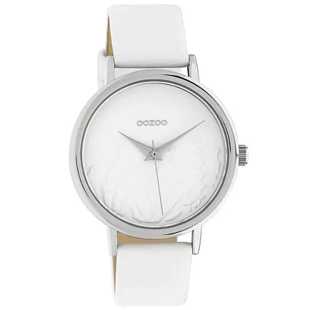 ΡΟΛΟΙ OOZOO C10600 OOZOO Timepieces White Leather Strap
