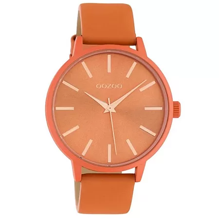 ΡΟΛΟΙ OOZOO C10614 OOZOO Timepieces Orange Leather Strap